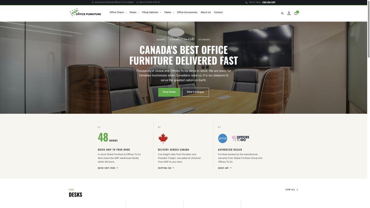 ANP Office Furniture — screenshot of work by Bunker41
