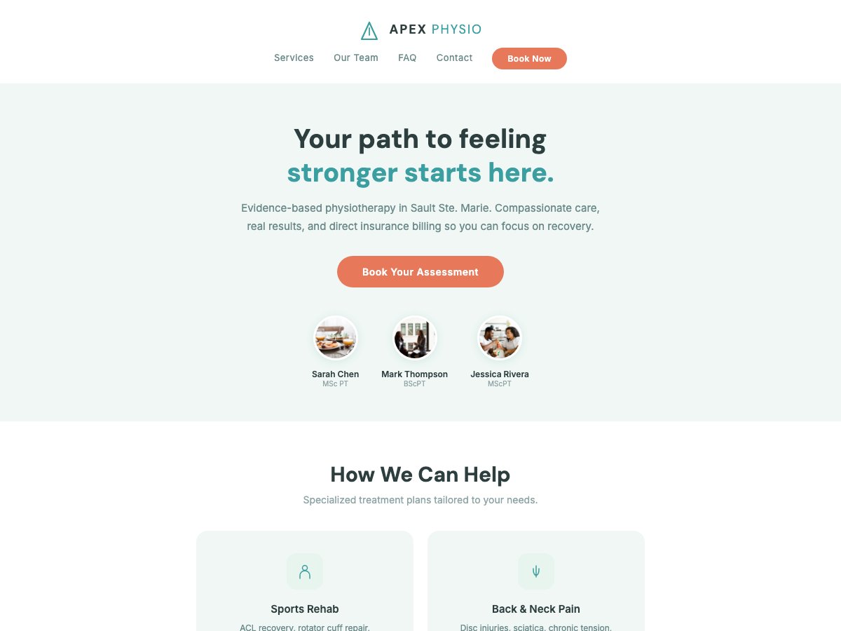 apex concept website design