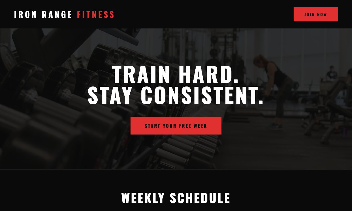 Iron Range Fitness concept website design by Bunker41