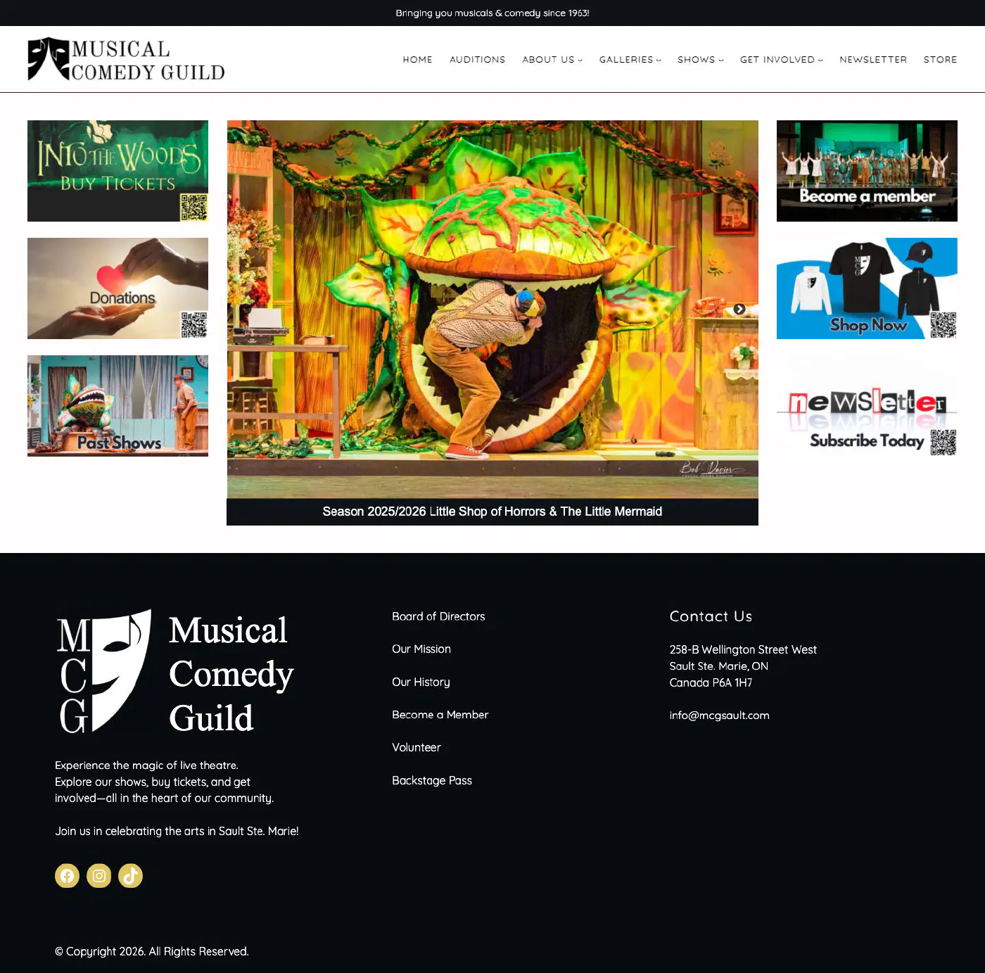 The full Musical Comedy Guild page, top to bottom